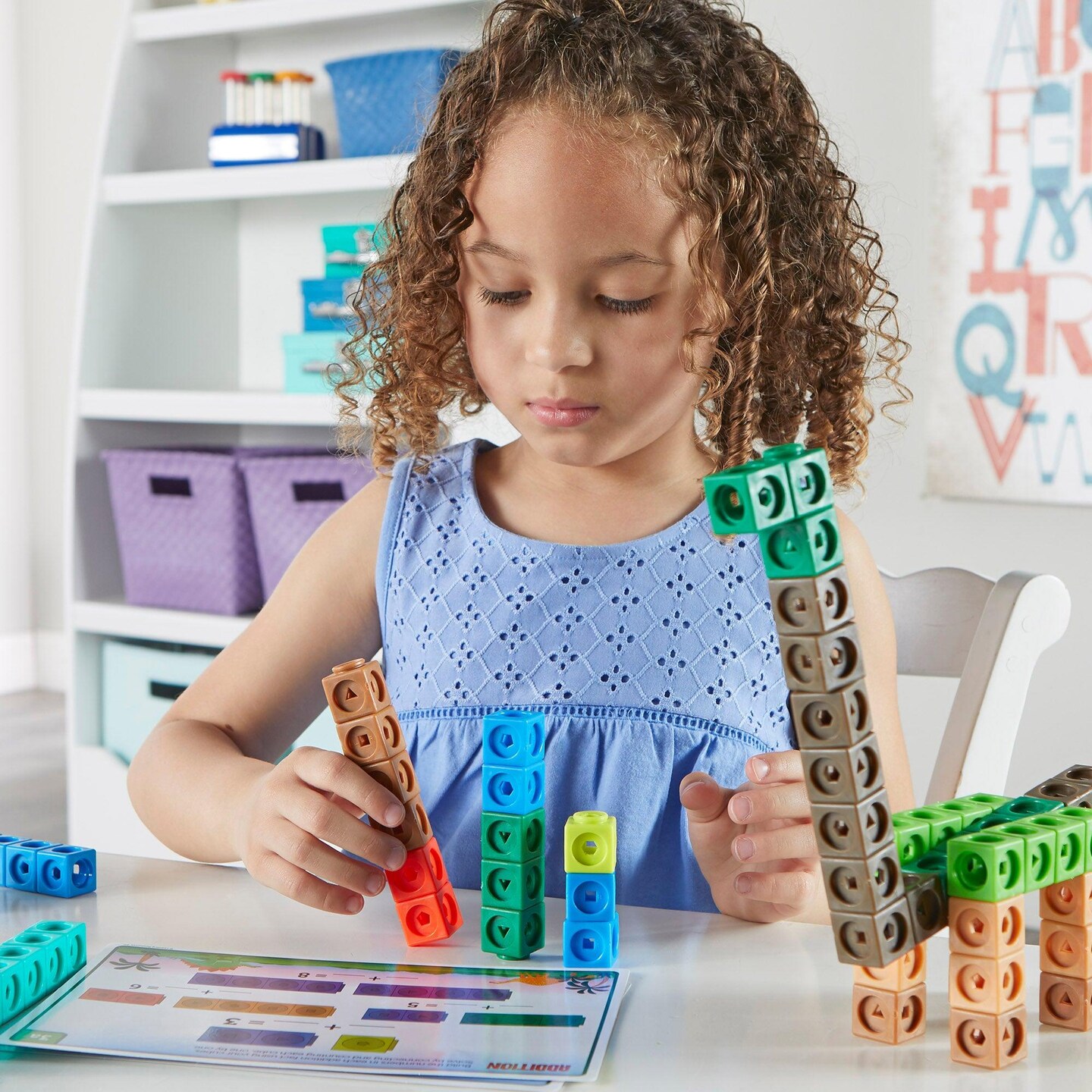 Mathlink&#xAE; Cubes Kindergarten Math Activity Set: Dino Time!