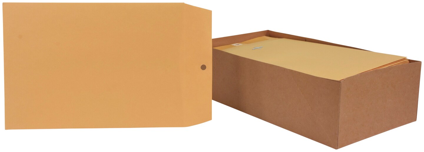 School Smart Kraft Envelope with Clasp, 7-1/2 x 10-1/2 Inches, Pack of 100