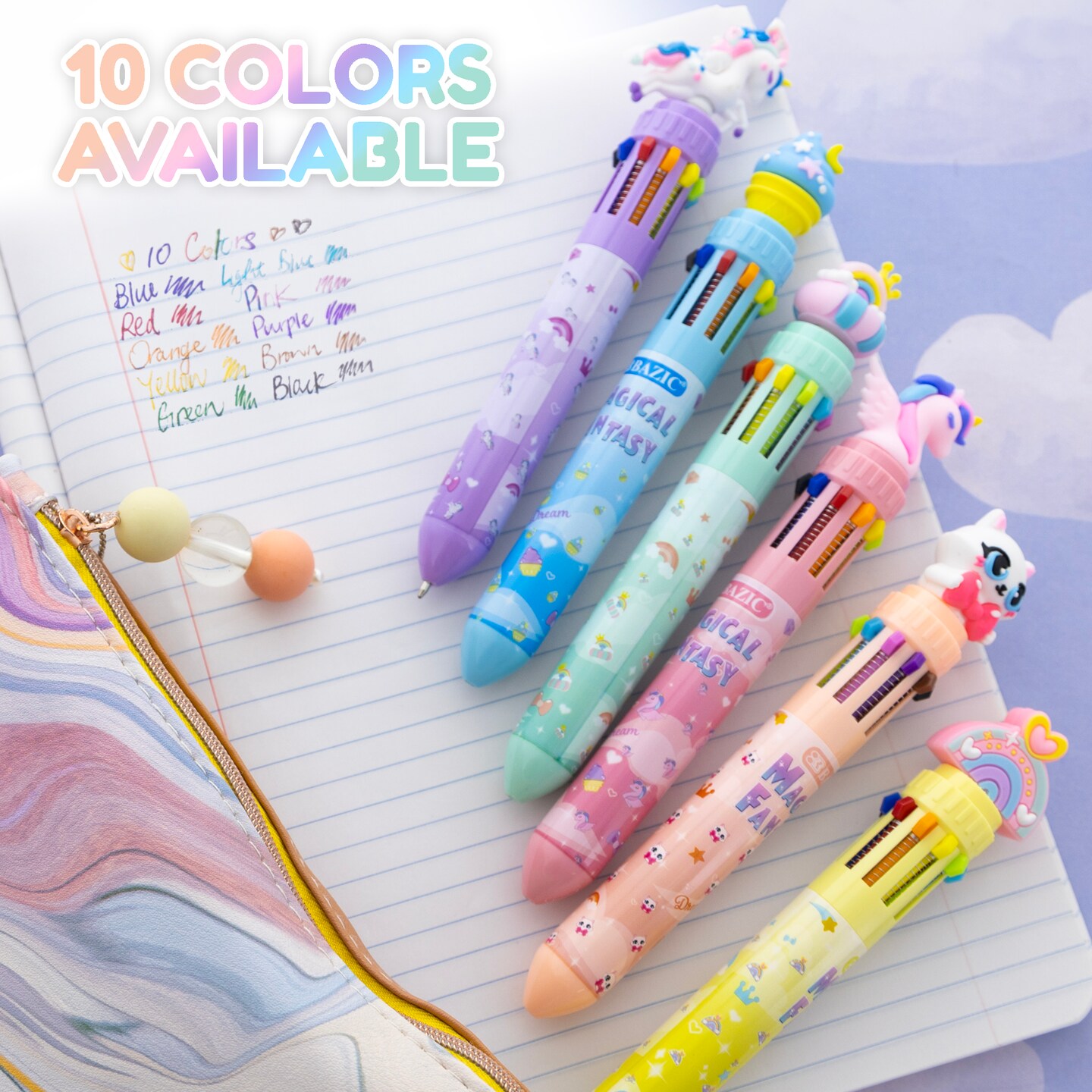 BAZIC 10-Color Pen Magical Fantasy Series