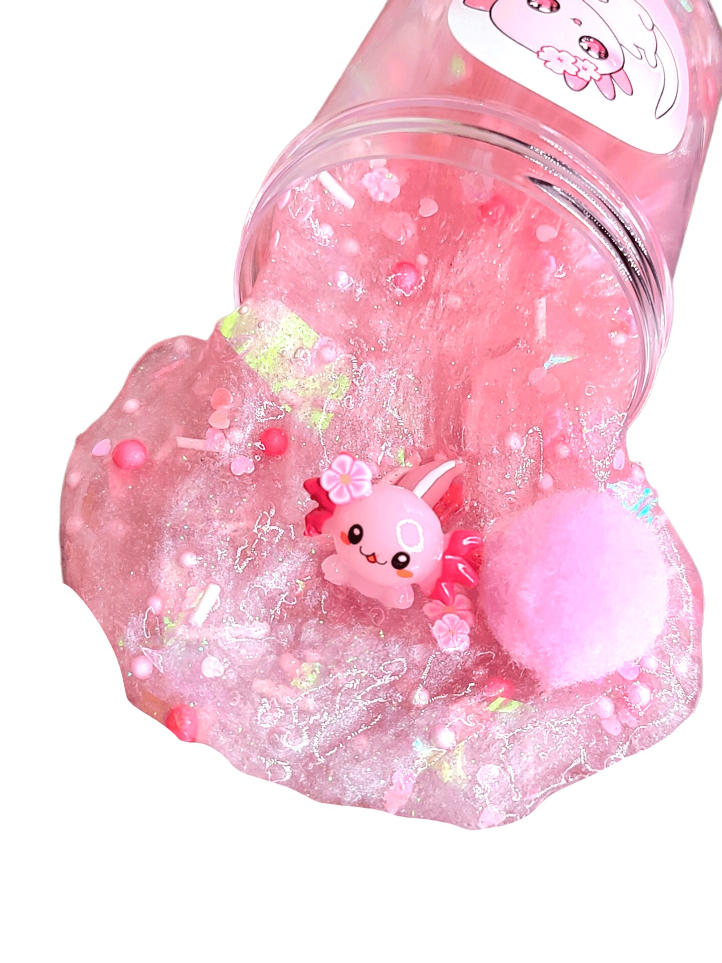 Pinky The Baby Axolotl Handmade Clear Slime | MakerPlace by Michaels