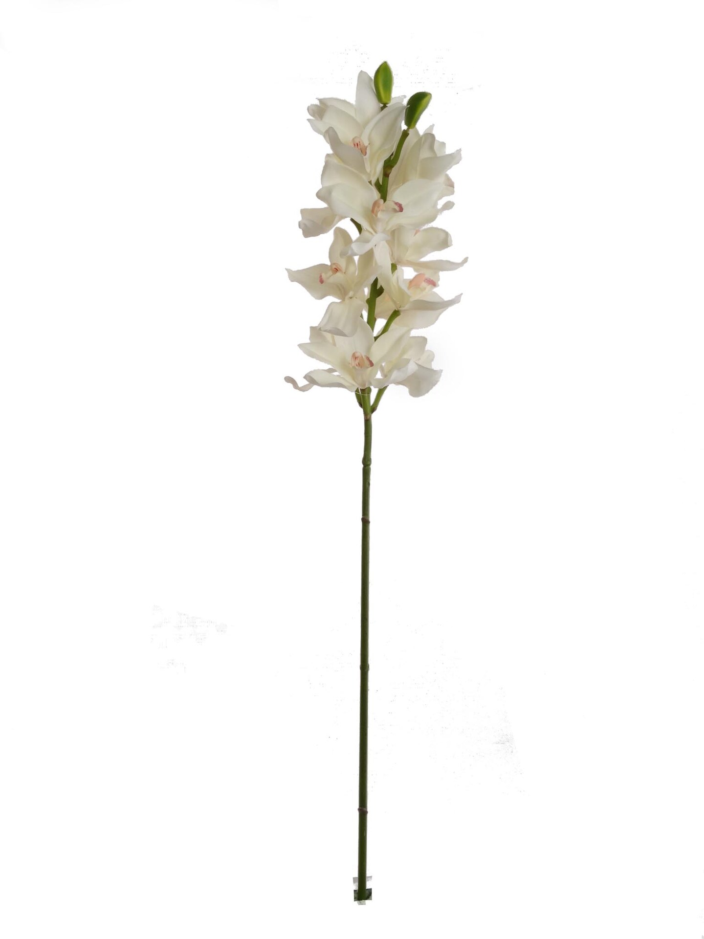 Elegant 38-Inch White Cymbidium Orchid - Lifelike Artificial Flower, Perfect for Home Decor, Weddings, and Special Events