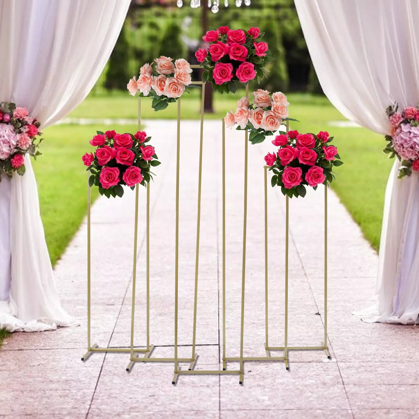5* Wedding Stand Party Plants Display Outdoors Garden Patio Multi-height Design