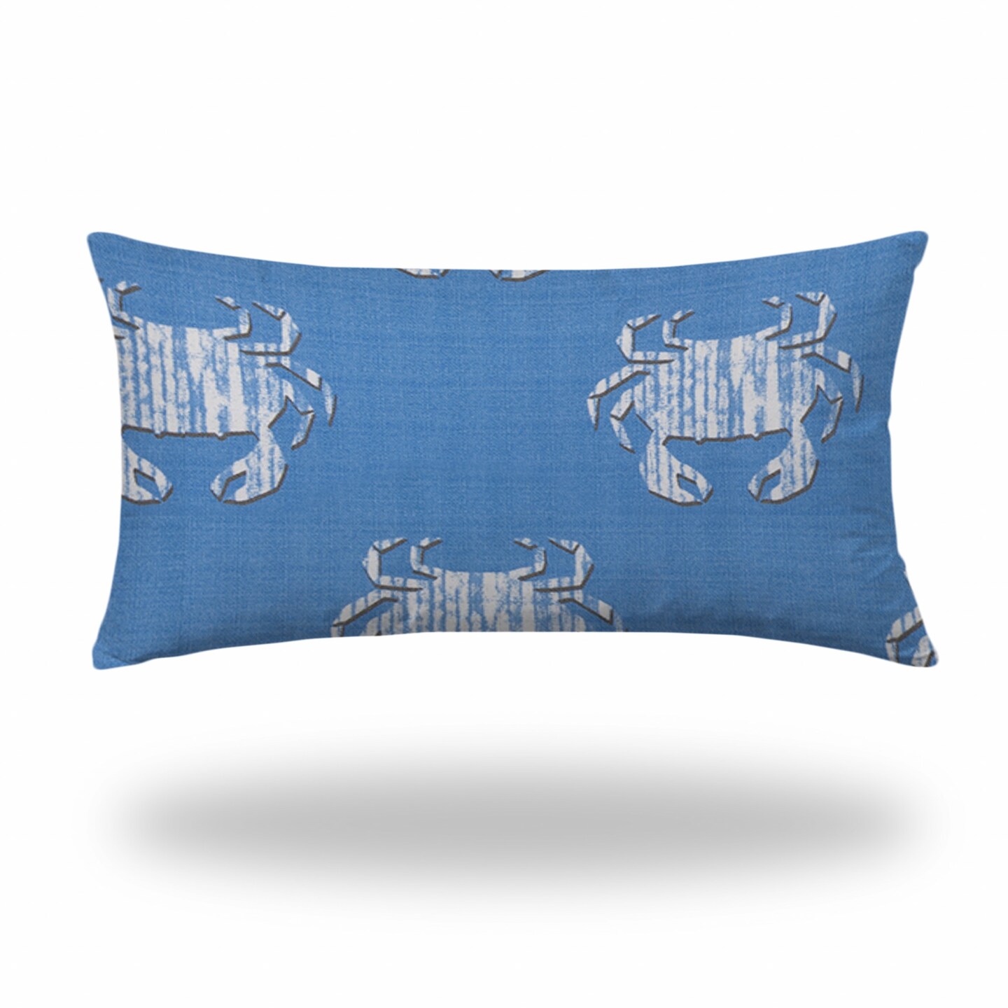 14 X 24 Blue And White crab Zippered coastal Lumbar Indoor Outdoor Pillow cover Michaels