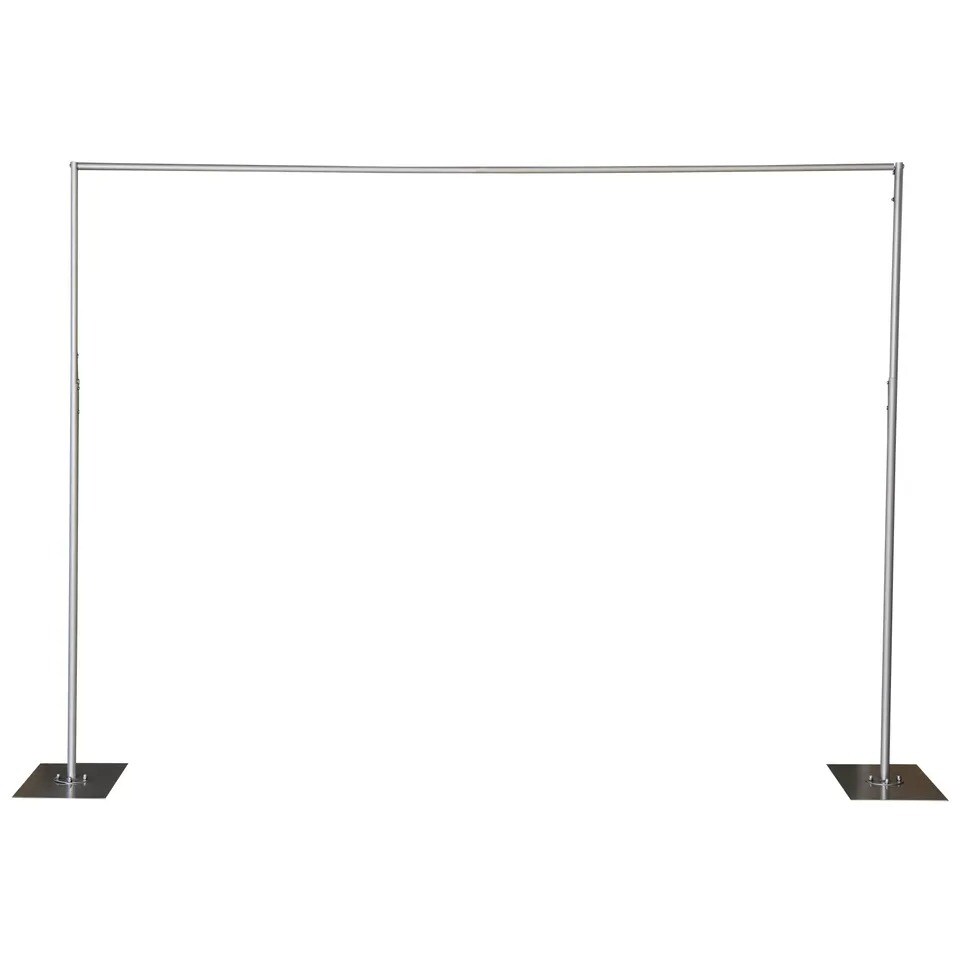 Heavy Duty Pipe Drape Kit Backdrop Support w/ Metal Steel Base-Height Adjustable
