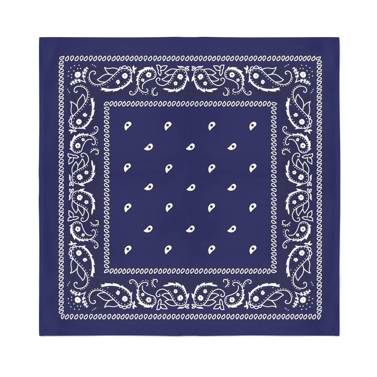 X-Large Paisley Cotton Bandanas 8 Pack 27X27 Inches Double Sided