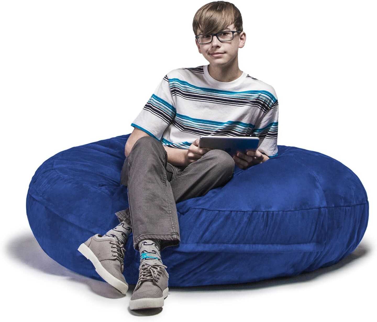 Bean Bags Cocoon Junior Kids Bean Bag, 4-Feet, Blueberry Microsuede ...