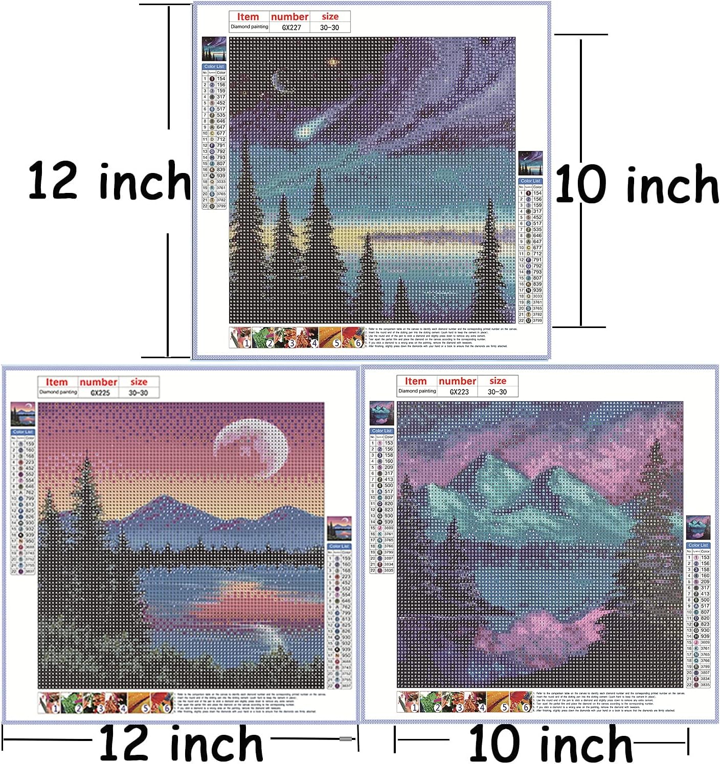 9 Pack Diamond Painting