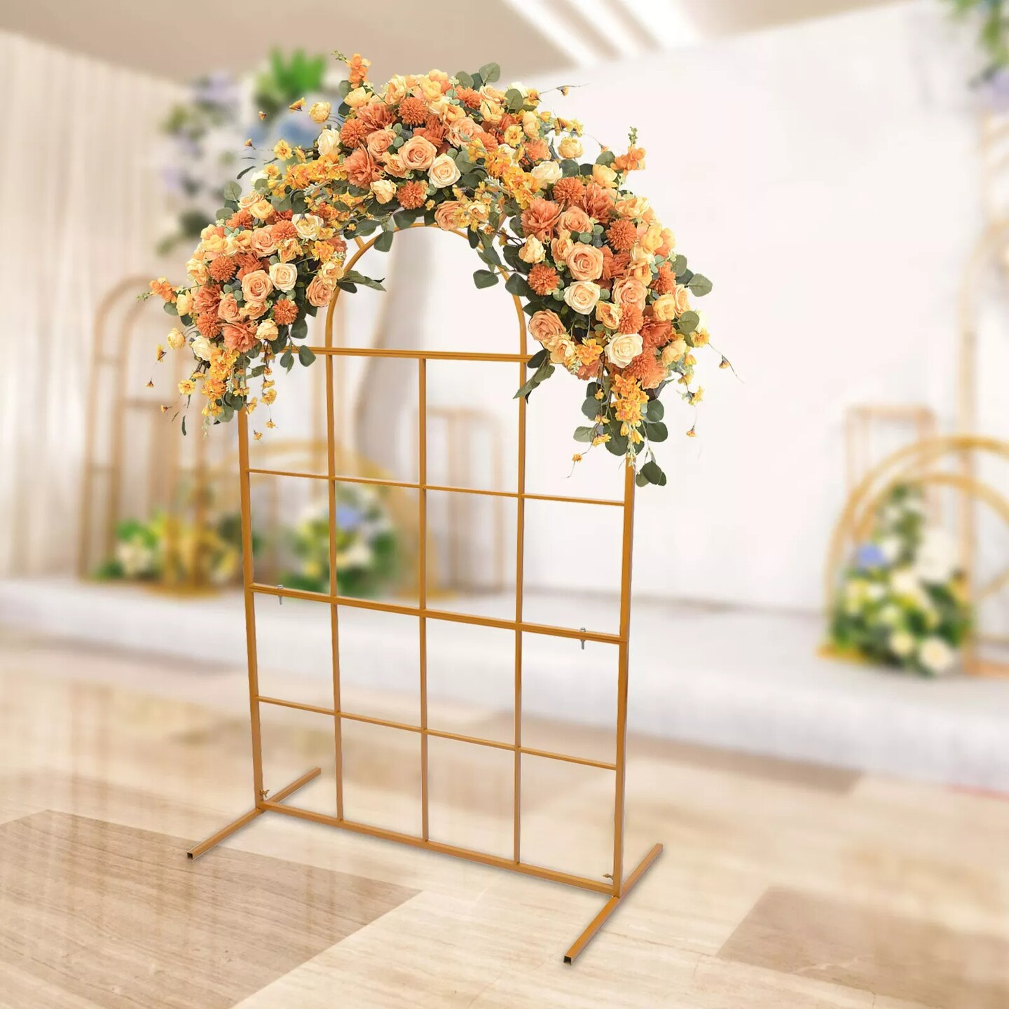Floral Display Frame Arch Backdrop Stand Party Event Decorations Metal Frame