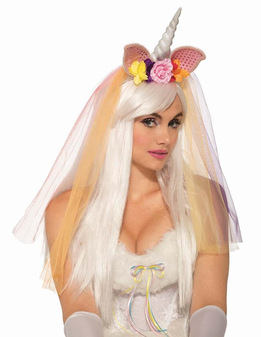 Unicorn Floral Adult Costume Headpiece