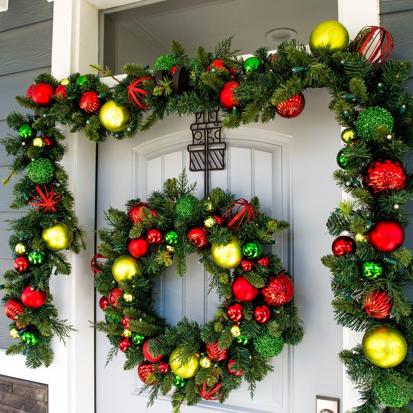 30 in. Lighted Christmas Wreath - Festive Holiday