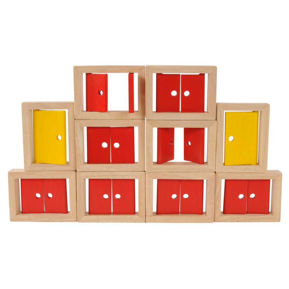 Marvel Education Company Wooden Doors and Windows - 10 Piece Set