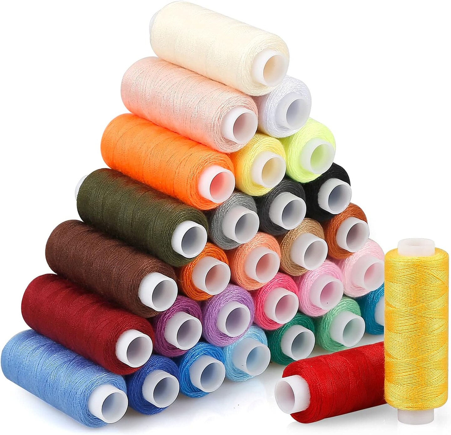 Sewing Threads Kits, 30 Colors Polyester 250 Yards Per Spools for Hand Sewing &#x26; Embroidery