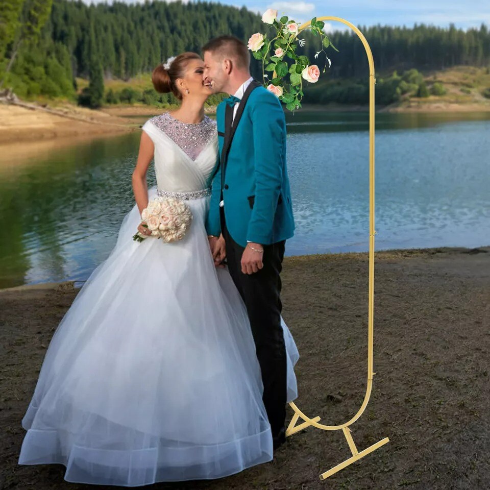 Multi-use Metal Garden Wedding Arch Frame Flowers Balloon Backdrop Party Stand