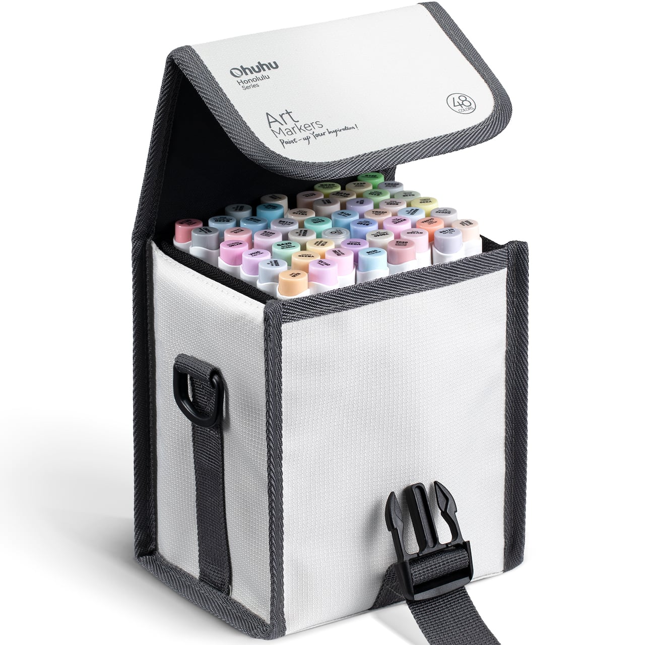 Ohuhu Pastel Markers, Brush & Chisel, 48 Pastel Colors Alcohol Based
