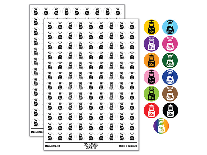 Soy Sauce Bottle 200+ 0.50&#x22; Round Stickers