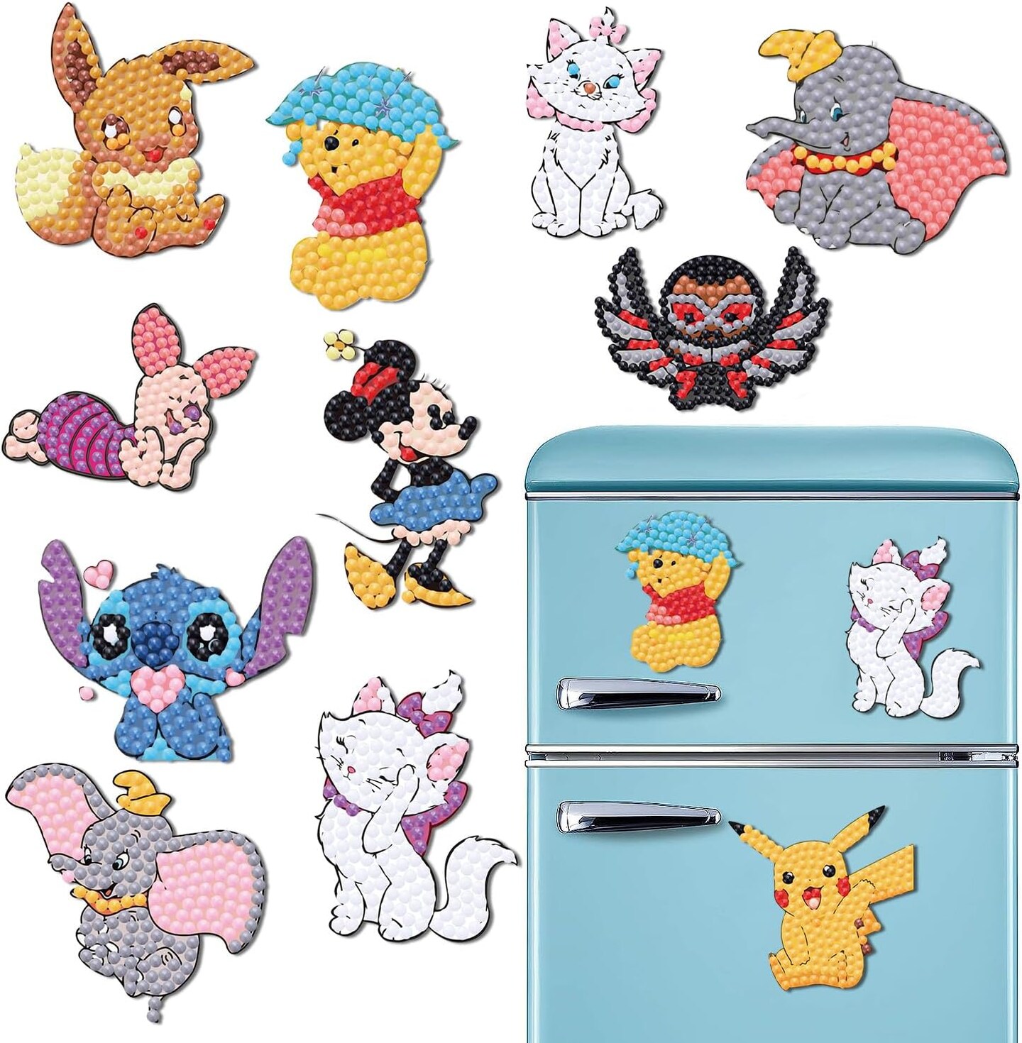 48 Pcs Diamond Art Painting Stickers Kits for Kids Beginners