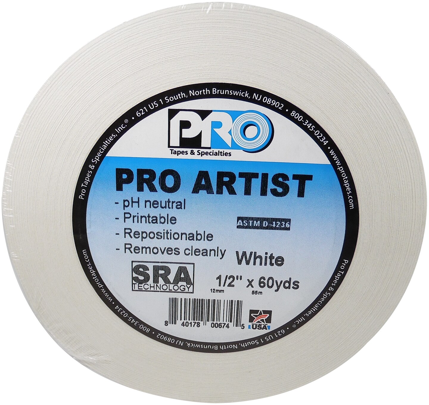 Proart Artist Tape-1/2&#x22;X60 Yards