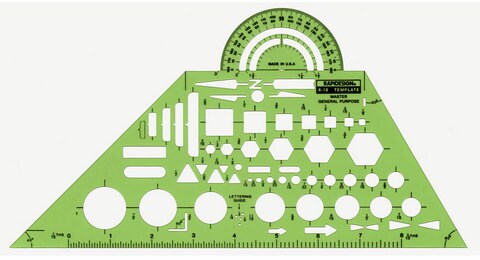 RAPIDESIGN TEMPLATE MASTER GENERAL PURPOSE, Count: 1, Model: CHR18 ...