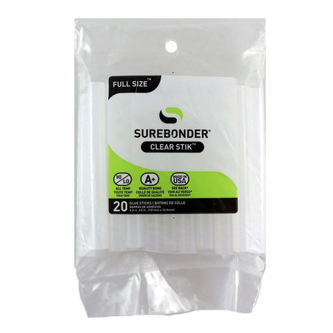 SUREBONDER ALL TEMP REGULAR HOT GLUE STICKS 4 INCH X20