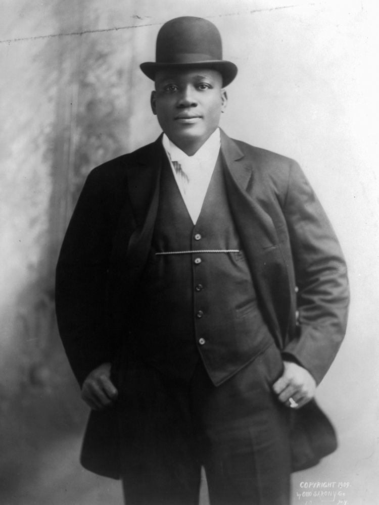 Jack Johnson the first African American world heavyweight champion boxer by U.S. Archives - Item # VARPDX59724