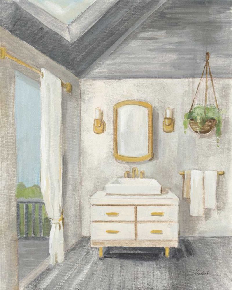 Attic Bathroom I Gray Wood by Silvia Vassileva - Item # VARPDX68706