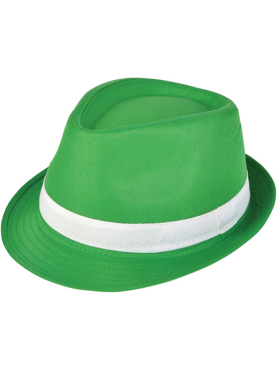 Adults Saint Patrick's Day Gangster Green Fedora Hat Costume Accessory