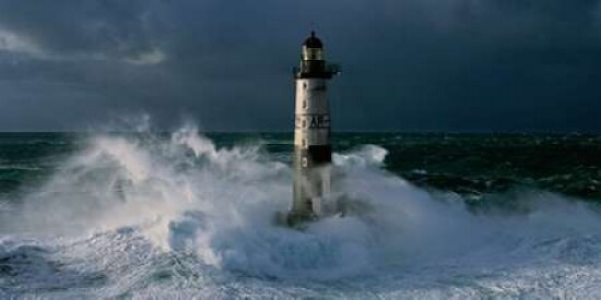 Phare d Ar-Men lors d une tempete Poster Print by Jean Guichard - Item # VARPDX2JG267