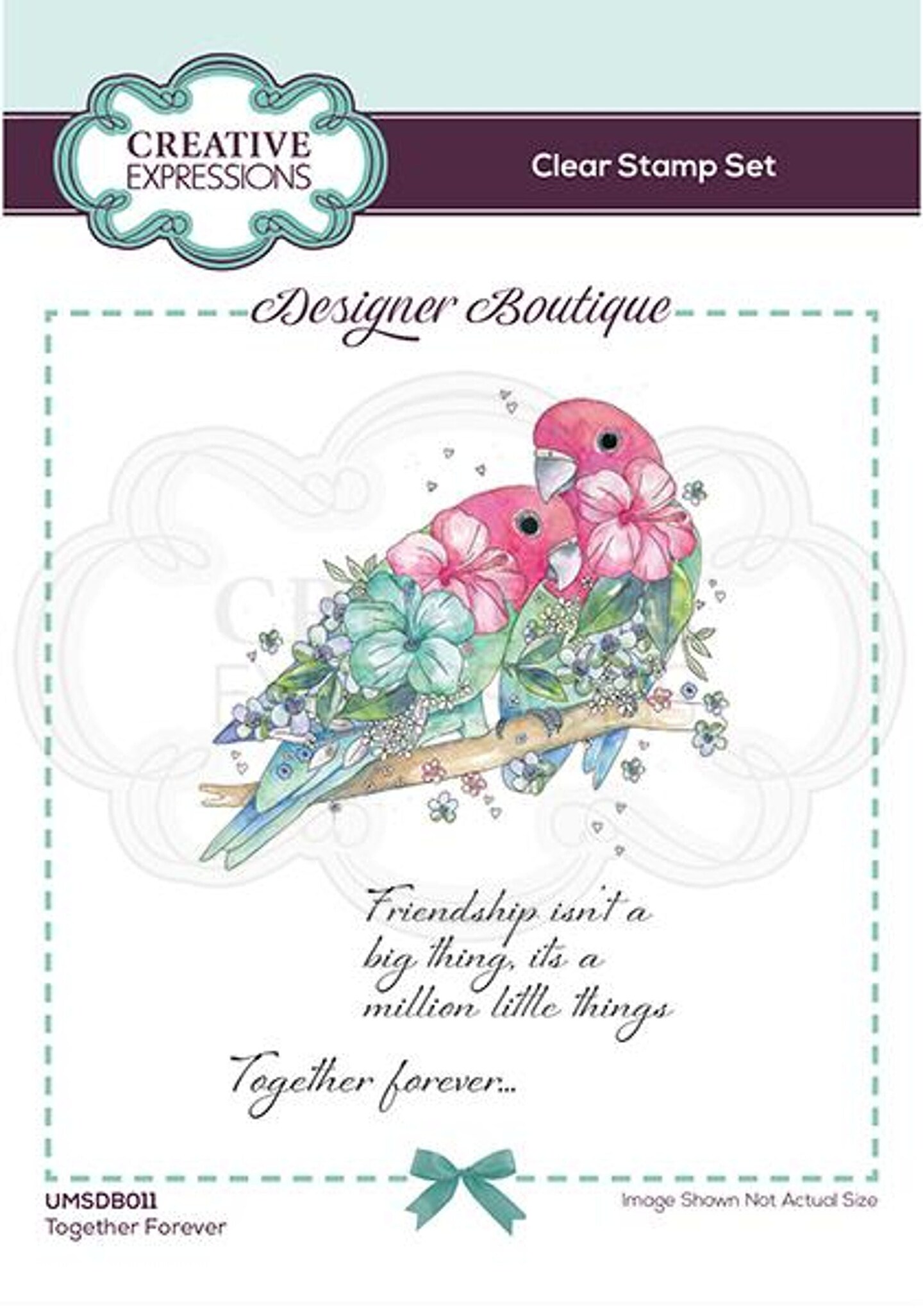 Creative Expressions Designer Boutique Collection Together Forever A6 Clear Stamp