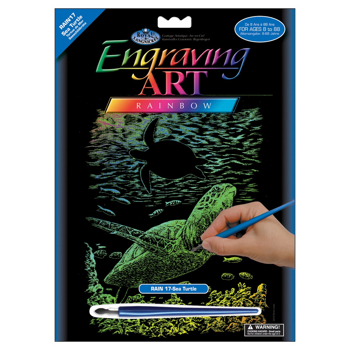 Rainbow Foil Engraving Art Kit 8"X10"Sea Turtle Michaels