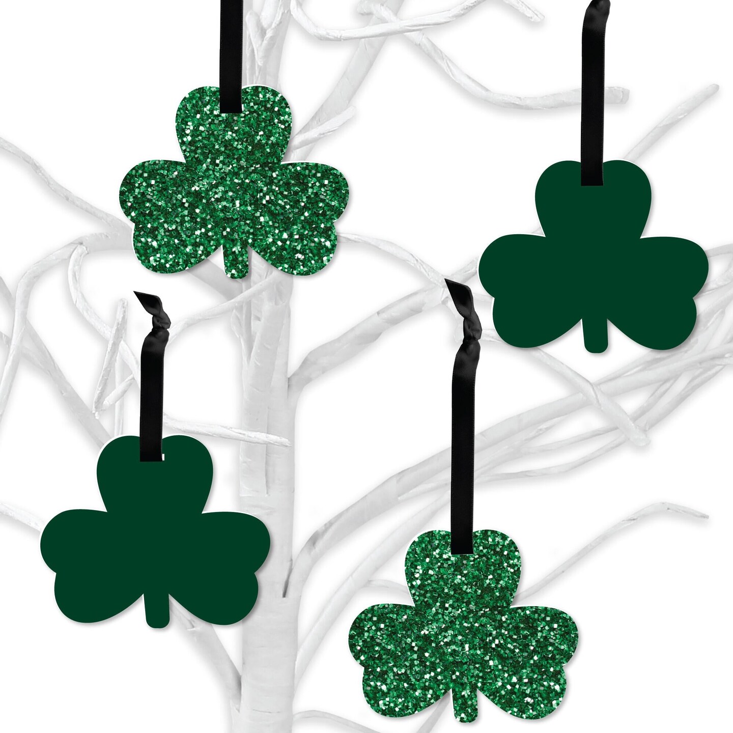 Big Dot of Happiness St. Patrick&#x27;s Day - Saint Paddy&#x27;s Day Decorations - Tree Ornaments - Set of 12