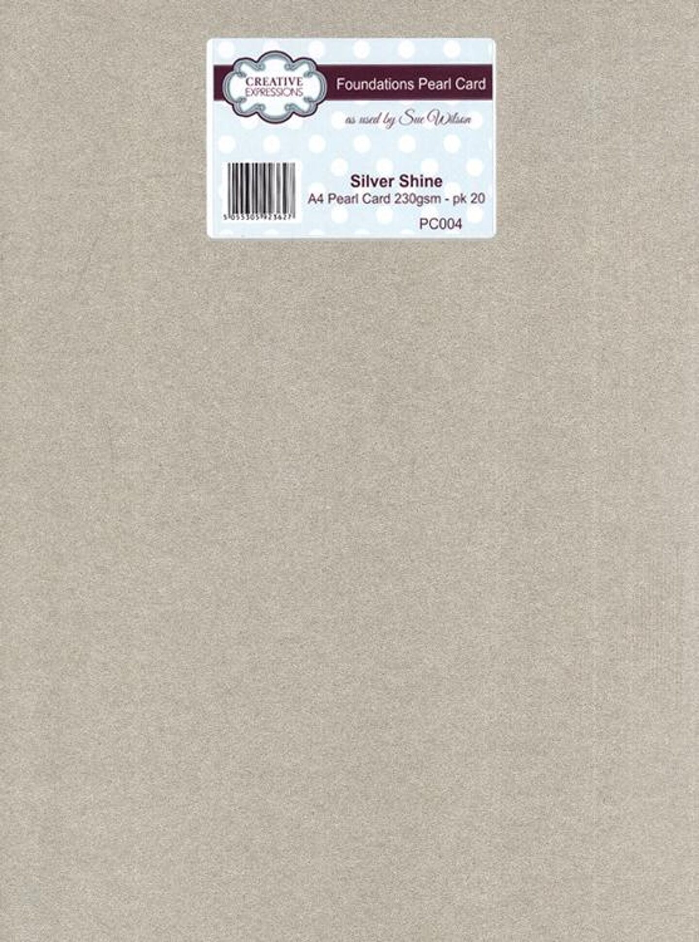 Foundation A4 Pearl Cardstock 230gsm pk 20 Silver Shine Michaels