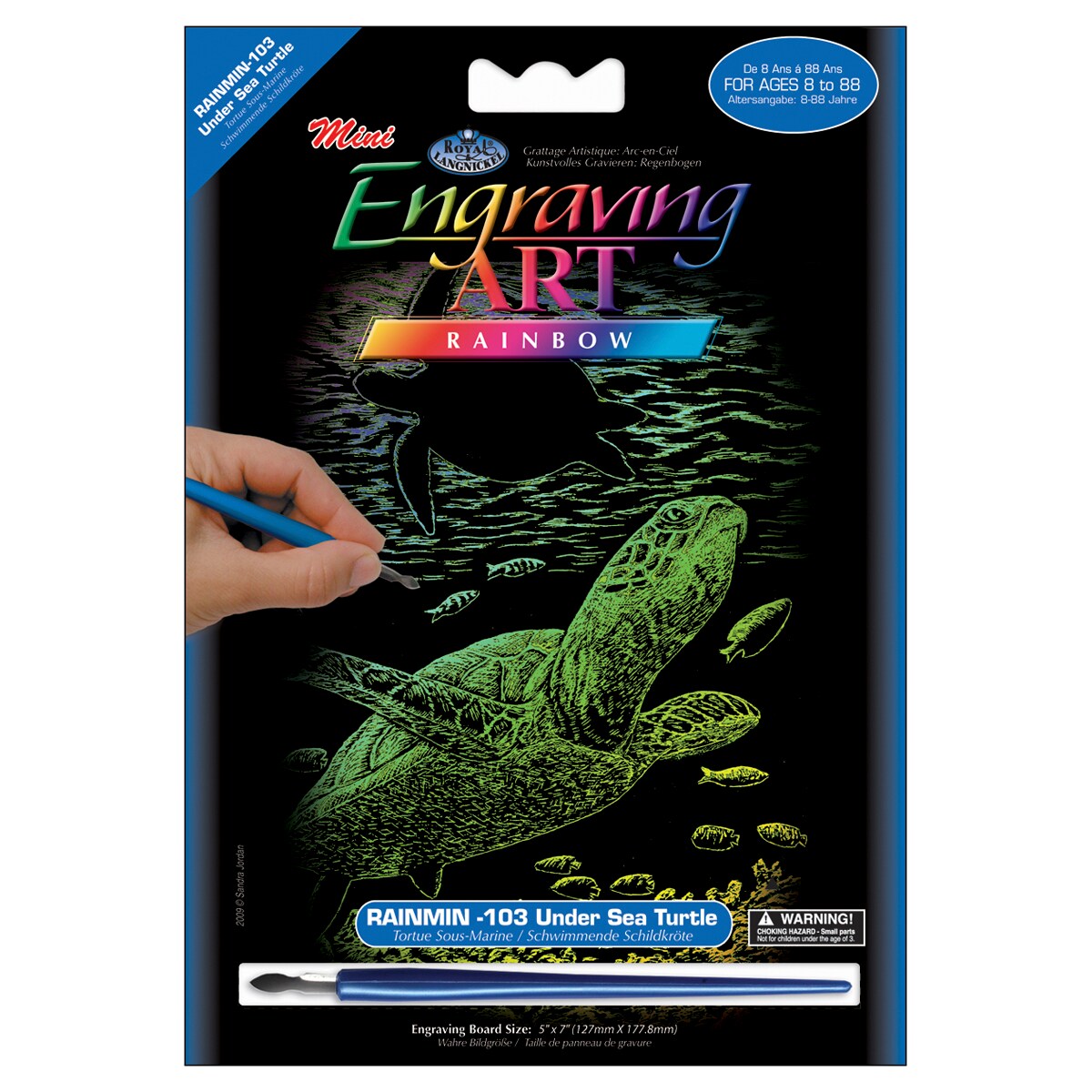 Glow Art Drawing Board Royal & Langnickel Engraving Art Glow In The Dark 5 X 7 Inch Blank Foil Art
