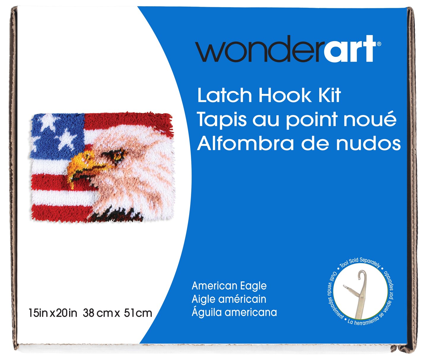 Wonderart Latch Hook Kit 15"X20"American Eagle Michaels