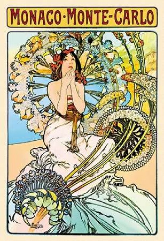 Monaco - Monte Carlo Poster Print by Alphonse Mucha - Item # VARPDX342247