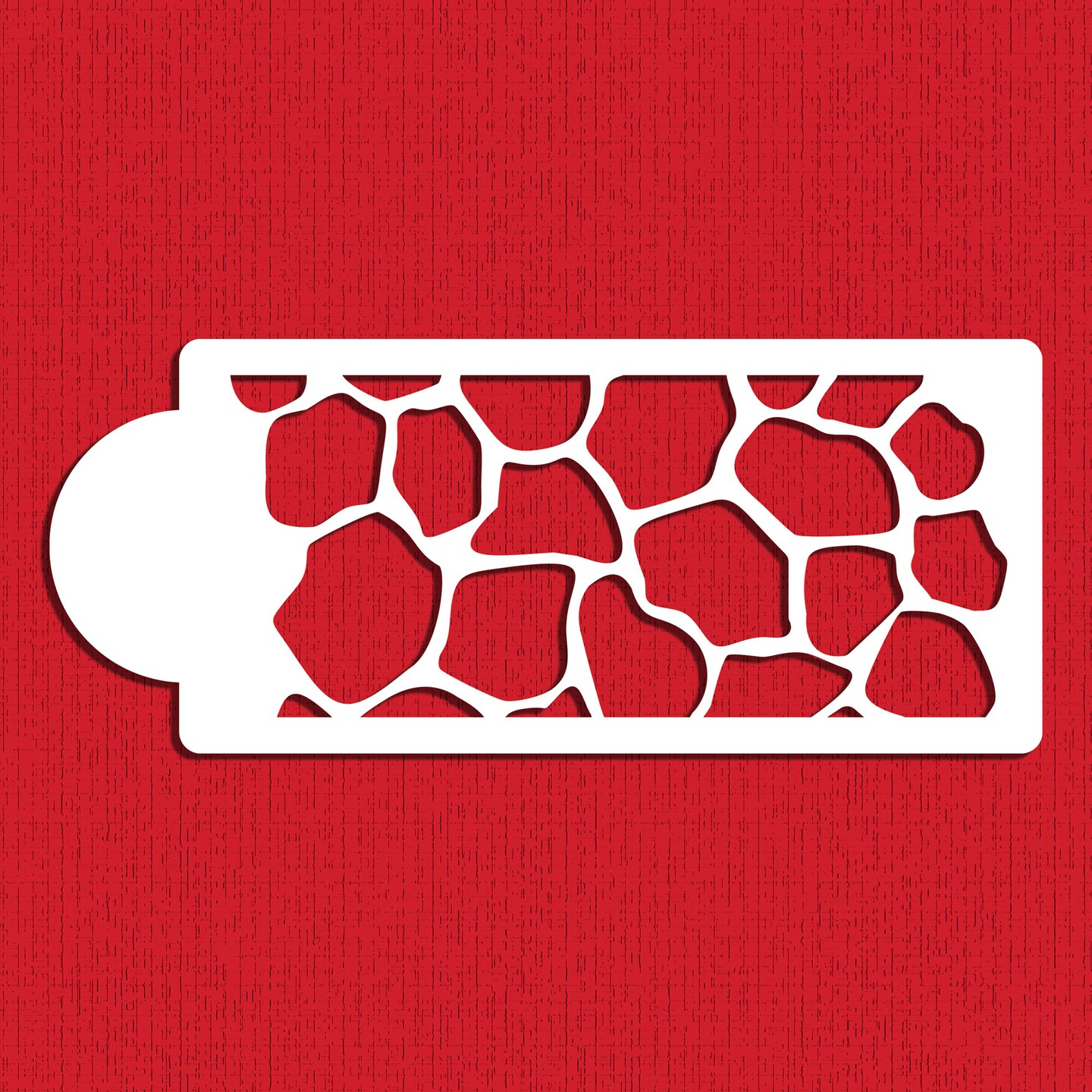 4-Inch Giraffe Skin Cake Stencil Side | C483 by Designer Stencils | Cake Decorating Tools | Baking Stencils for Royal Icing, Airbrush, Dusting Powder | Reusable Plastic Food Grade Stencil for Cakes | Easy to Use & Clean Cake Stencil