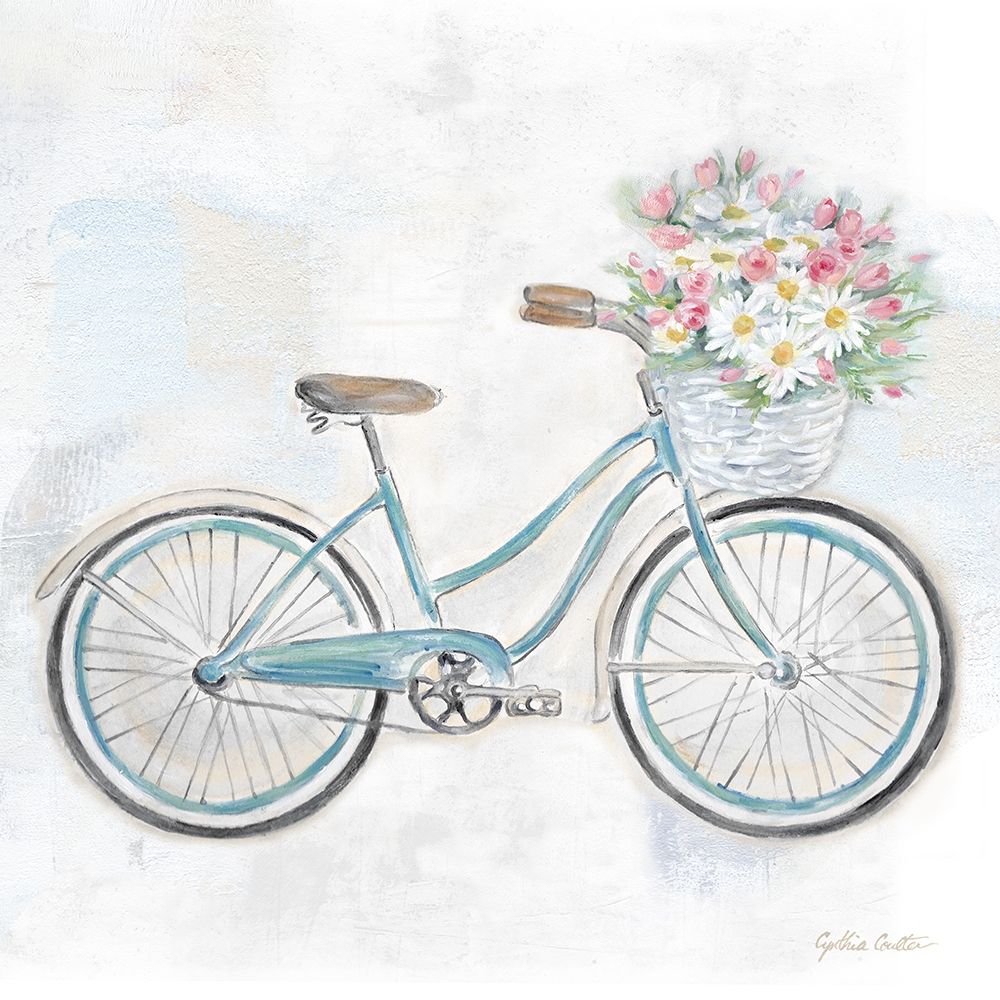 Vintage Bike w/flower basket I Poster Print by Cynthia Coulter - Item # VARPDXRB12968CC