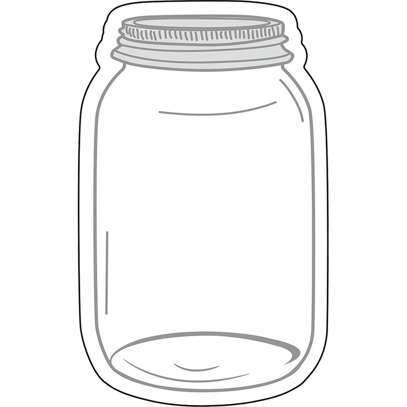 Industrial Chic Mason Jars Cut-Outs, Pack Of 36
