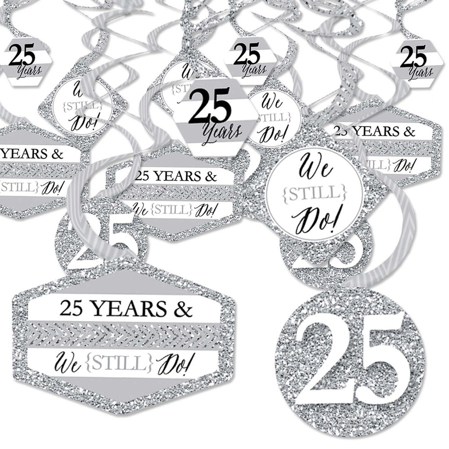 25th Wedding Anniversary Balloons Silver | Party Decorations x 12 | eBay