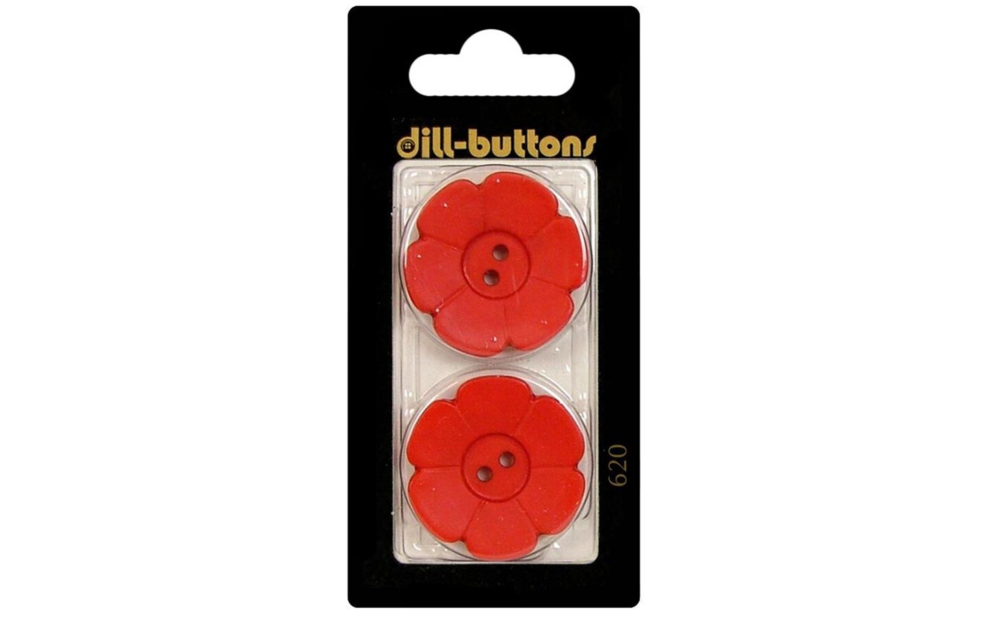 Dill Buttons 28mm 2pc 2 Hole Flower Red Michaels