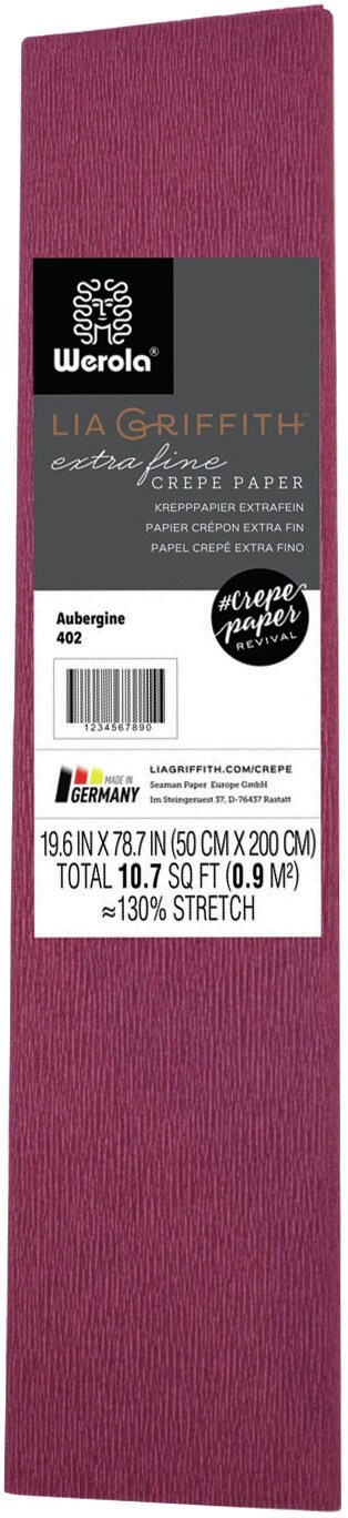 Lia Griffith Extra Fine Crepe Paper 19.6&#x22;X78.7&#x22;-Aubergine