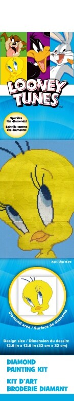 Camelot Dotz Diamond Art Kit 12.6&#x22;X12.6&#x22;-Looney Tunes - Tweety