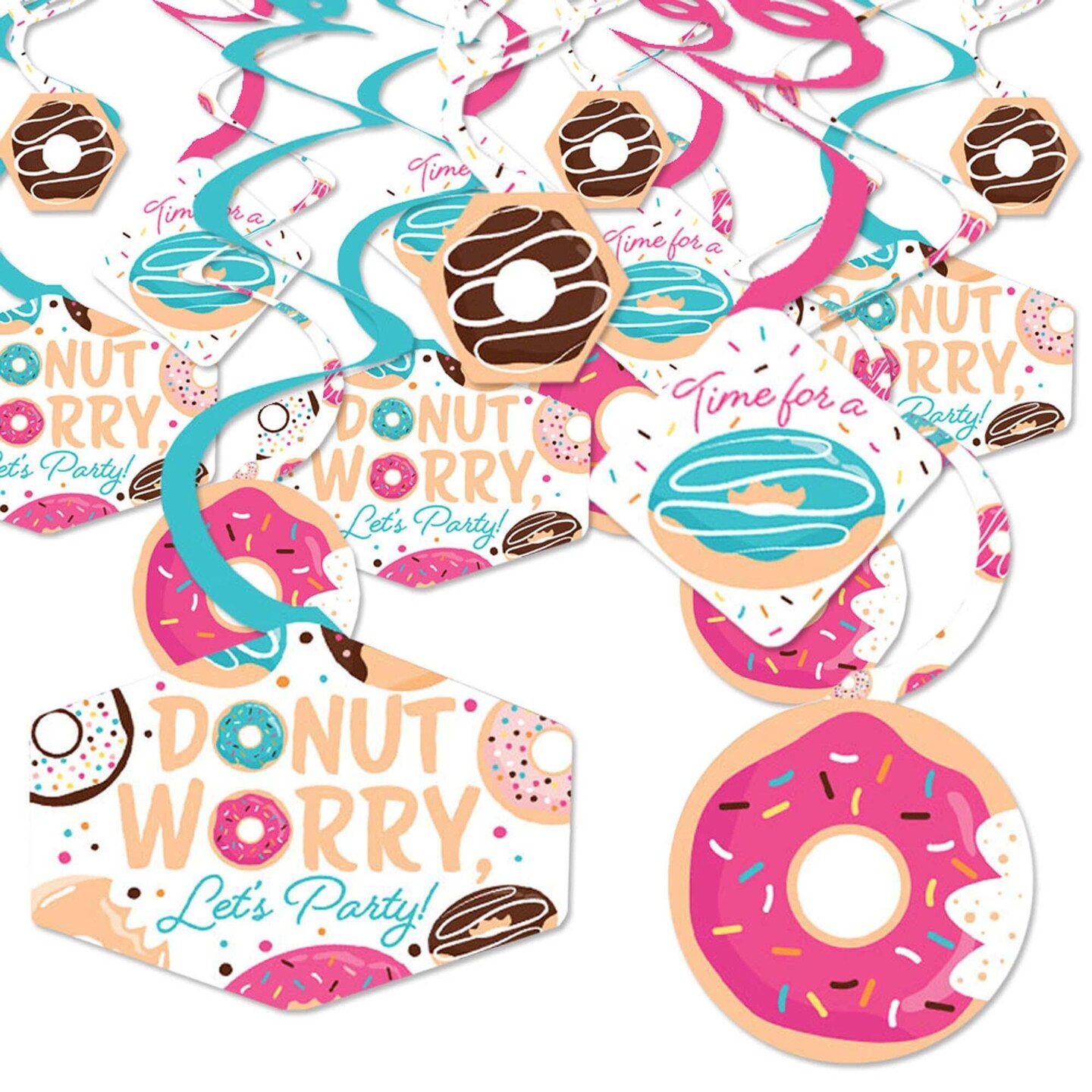 Big Dot Of Happiness Donut Worry Lets Party Doughnut Party Hanging