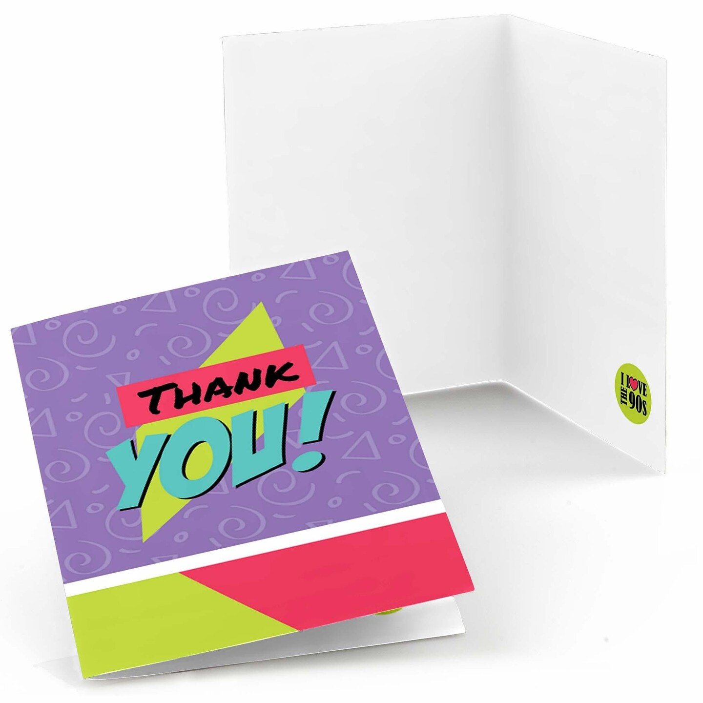 Big Dot of Happiness 90's Throwback - 1990s Party Thank You Cards (8 count)
