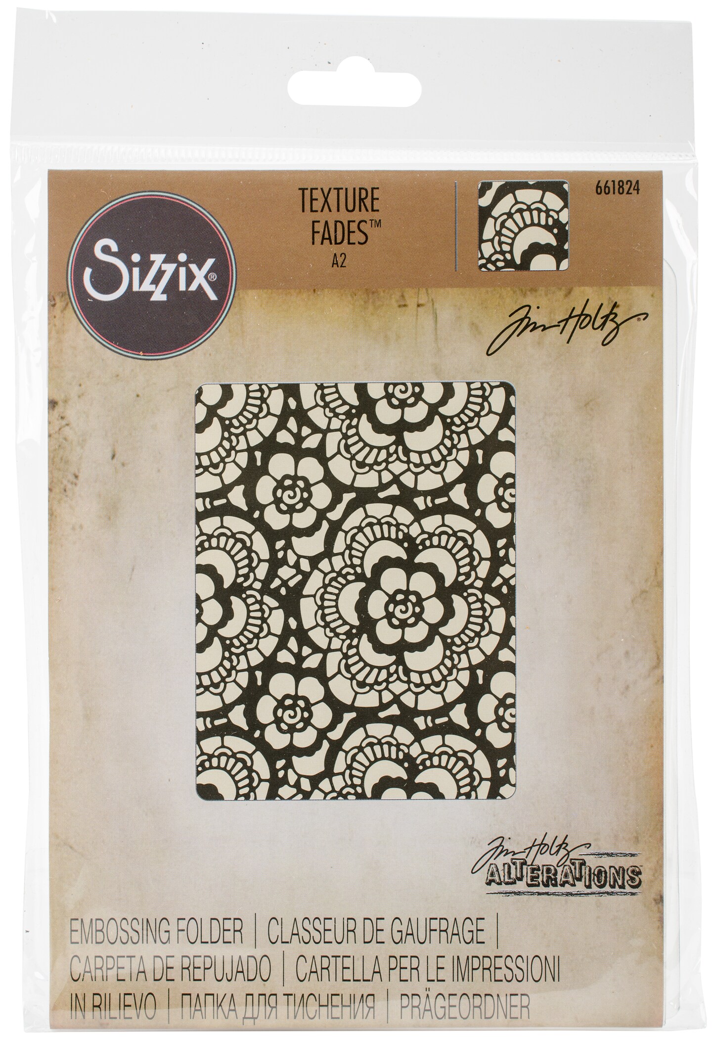 Sizzix Texture Fades Embossing FolderLace By Tim Holtz Michaels