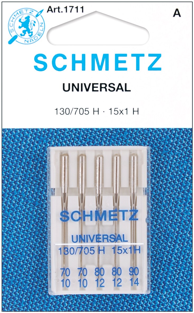 Schmetz Universal Machine Needles-Sizes 10/70 (2), 12/80 (2) & 14/90 (1)