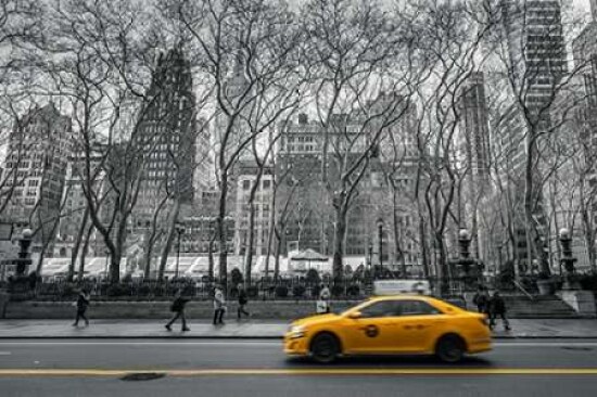Cab on New York city street Poster Print by  Assaf Frank - Item # VARPDXAF20160116283C02