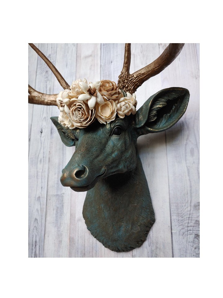 Faux Taxidermy Deer Head Wall Decor, Stag Head Wall Mount, Deer