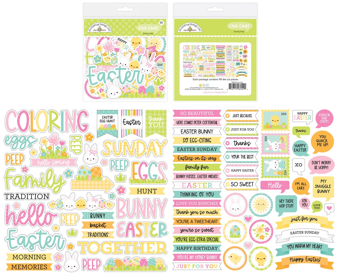 Doodlebug Odds &#x26; Ends Chit Chat Die-Cuts-Bunny Hop