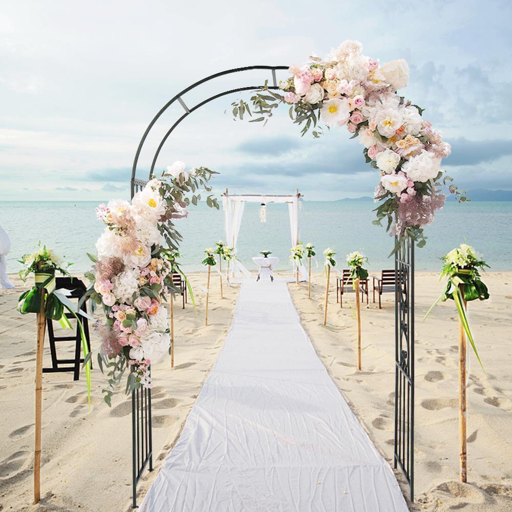 Metal Garden Arch Wedding Arbor Ivy Trellis Rose Patio Climbing Plant