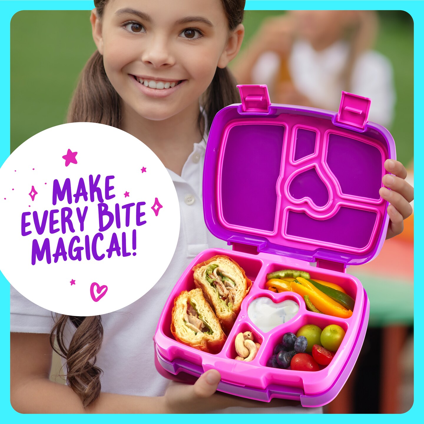 Pretty Me Unicorn Bento Box for Kids - Lunch Box for Girls - School Snack - Gifts for Girl 3-8 Year Old - Containers, Boxes, Christmas Gift,